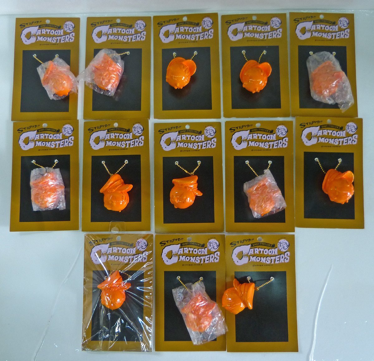 ☆保管品!キーチェーン キーホルダー LOW BROW COLLECTION Big mouth【SUCK SS】オレンジ 13個セット①☆拍卖