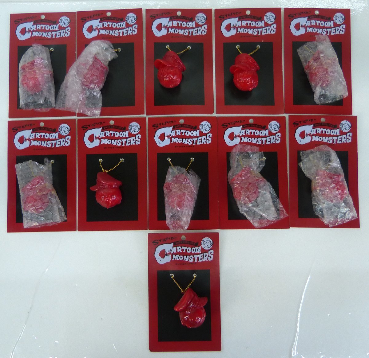 ☆保管品!キーチェーン キーホルダー LOW BROW COLLECTION Big mouth【SUCK SS】レッド 11個セット☆拍卖