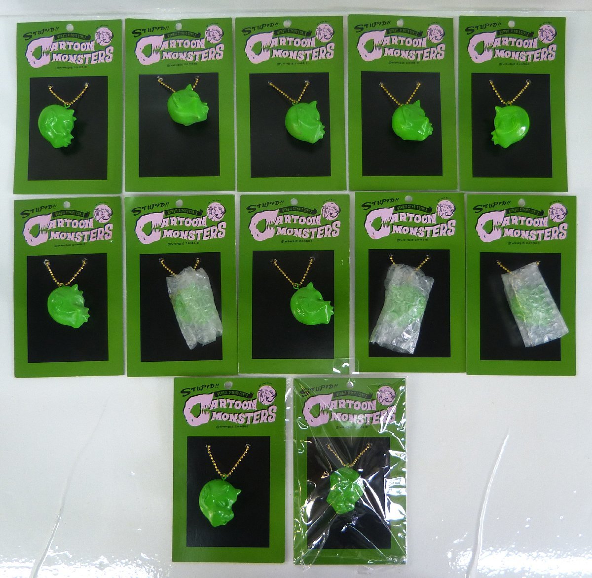 ☆保管品!キーチェーン キーホルダー LOW BROW COLLECTION Big mouth【BABY DEVIL】グリーン 12個セット☆拍卖