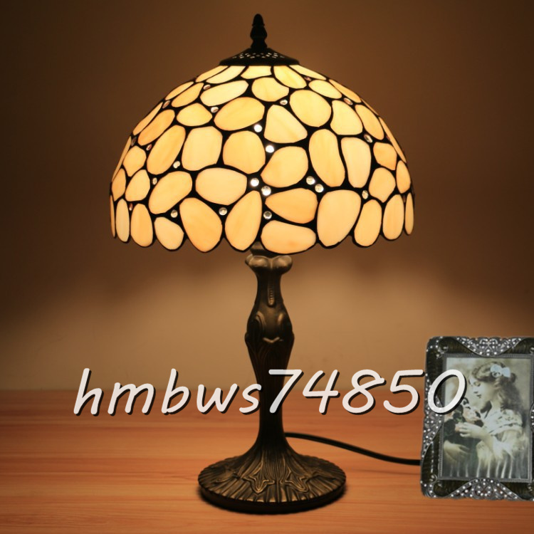 芸術品 美品 テーブルスタンド ステンドランプ ステンドグラス 花柄 レトロな雰囲気 ティファニー 室内装飾 照明 ランプ拍卖