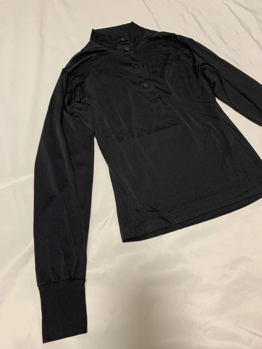 イッセイミヤケ ISSEY MIYAKE トップス カットソー 黒 長袖 メッシュ シースルー レーヨン アーカイブ archive tops拍卖
