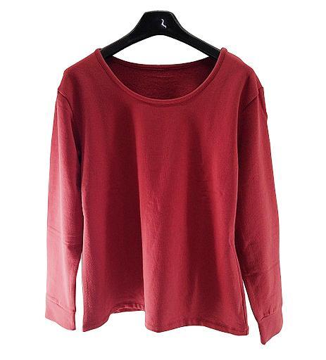 SI5837-2◇ 新品 女性用 レディース インナーウェア スマートヒート シャツ 長袖 裏起毛 吸湿速乾 5L レッドブラウン 送料350円拍卖