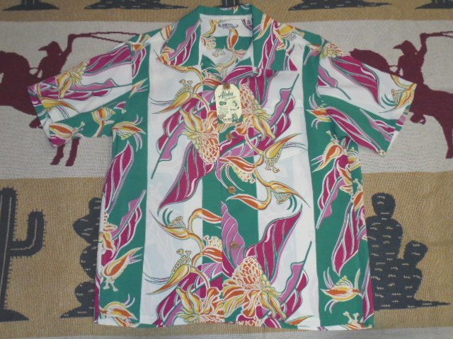 23 東洋 サンサーフ SS39020 145 グリーン M 半袖 アロハ シャツ SUN SURF拍卖