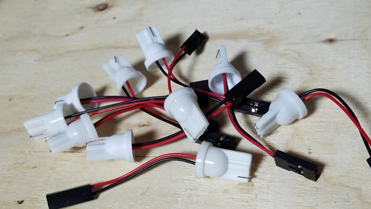 T10 ウェッジベース 配線付 電源取り出し 10個セット led加工拍卖