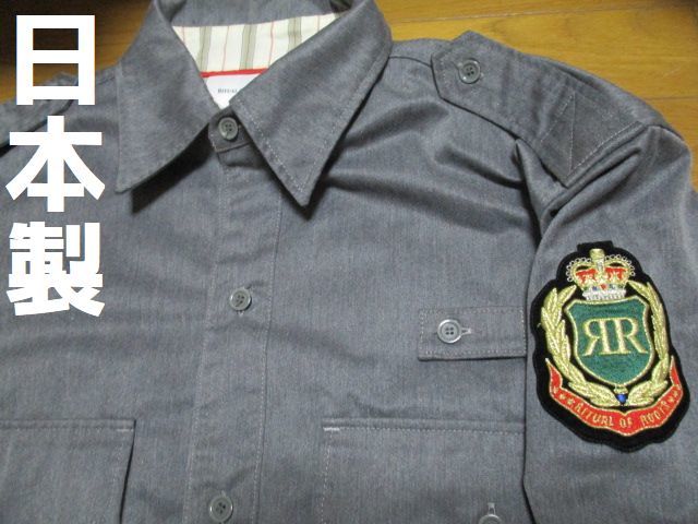 激レア! 日本製 RITUAL OF ROOTS XLサイズ グレー ワッペン ミリタリー シャツ ジャケット リチュアル オブ ルーツ拍卖