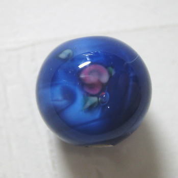 ★ハンドメイドランプビーズ1個★チェコ6mm★コバルト拍卖