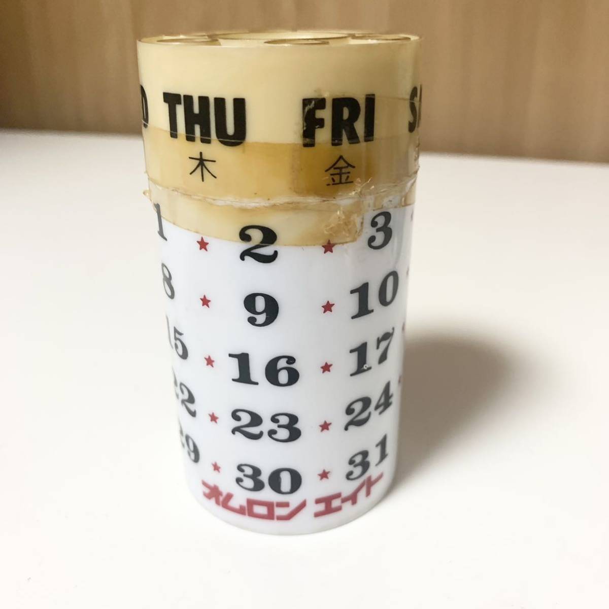 ☆匿名配送 貯金箱×ペン立て×万年カレンダー レア 希少 非売品 ノベルティー ららら貯金箱 当時物 年代物 企業物 オムロンエイト拍卖