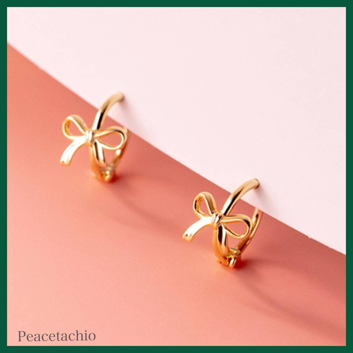 ピアス Silver925 シルバー ゴールド 18Kコーティング リング リボン アレルギー対応 プレゼント ギフト ケース付き拍卖