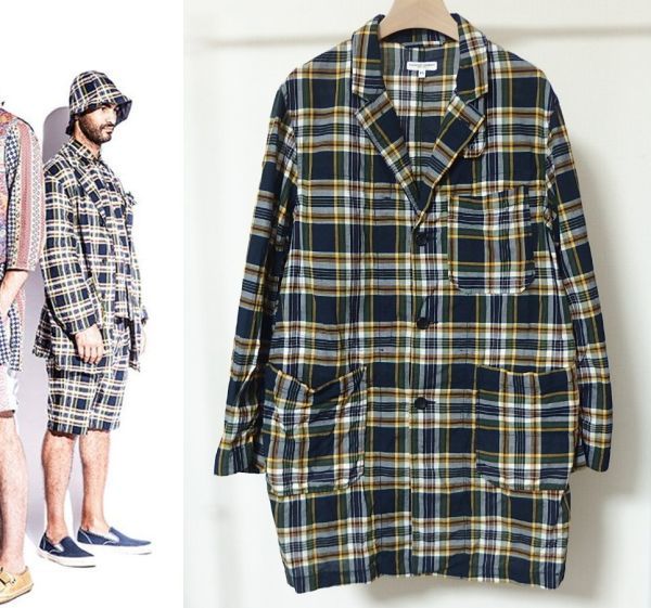 Engineered Garments エンジニアードガーメンツ Shop Coat Madras Plaid ショップ コート XS マドラス チェック拍卖