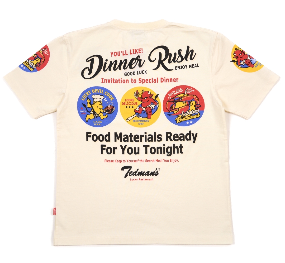 テッドマン/Tシャツ/白/S/tdss-493/エフ商会/テッドマン/カミナリモータース拍卖