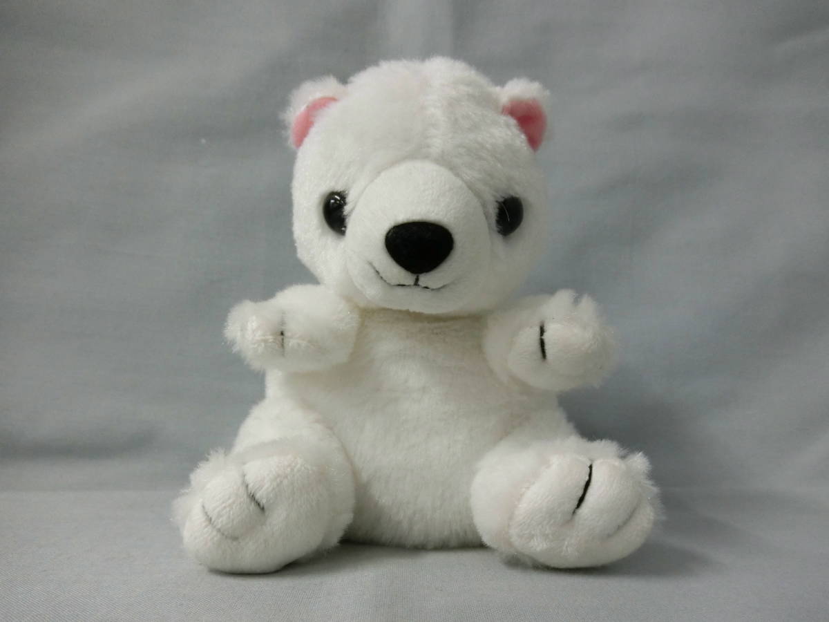 【最終値下げ】鳴くぬいぐるみ きゅんきゅんコロン シロクマ 高さ13cm ぬいぐるみの三英拍卖