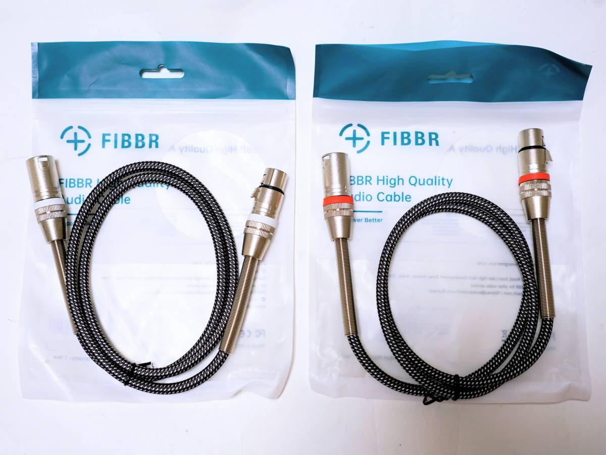 FIBBR オーディオ用高品位多重シールド、OFC導体XLRバランスケーブル 1mペア拍卖