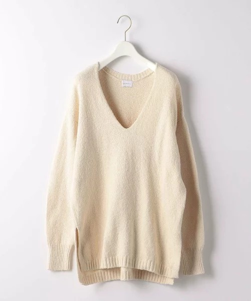 大幅値下げ!新品タグ付き UNITED ARROWS green label relaxing ユナイテッドアローズグリーンレーベルリラクシング プルオーバーニット 白拍卖