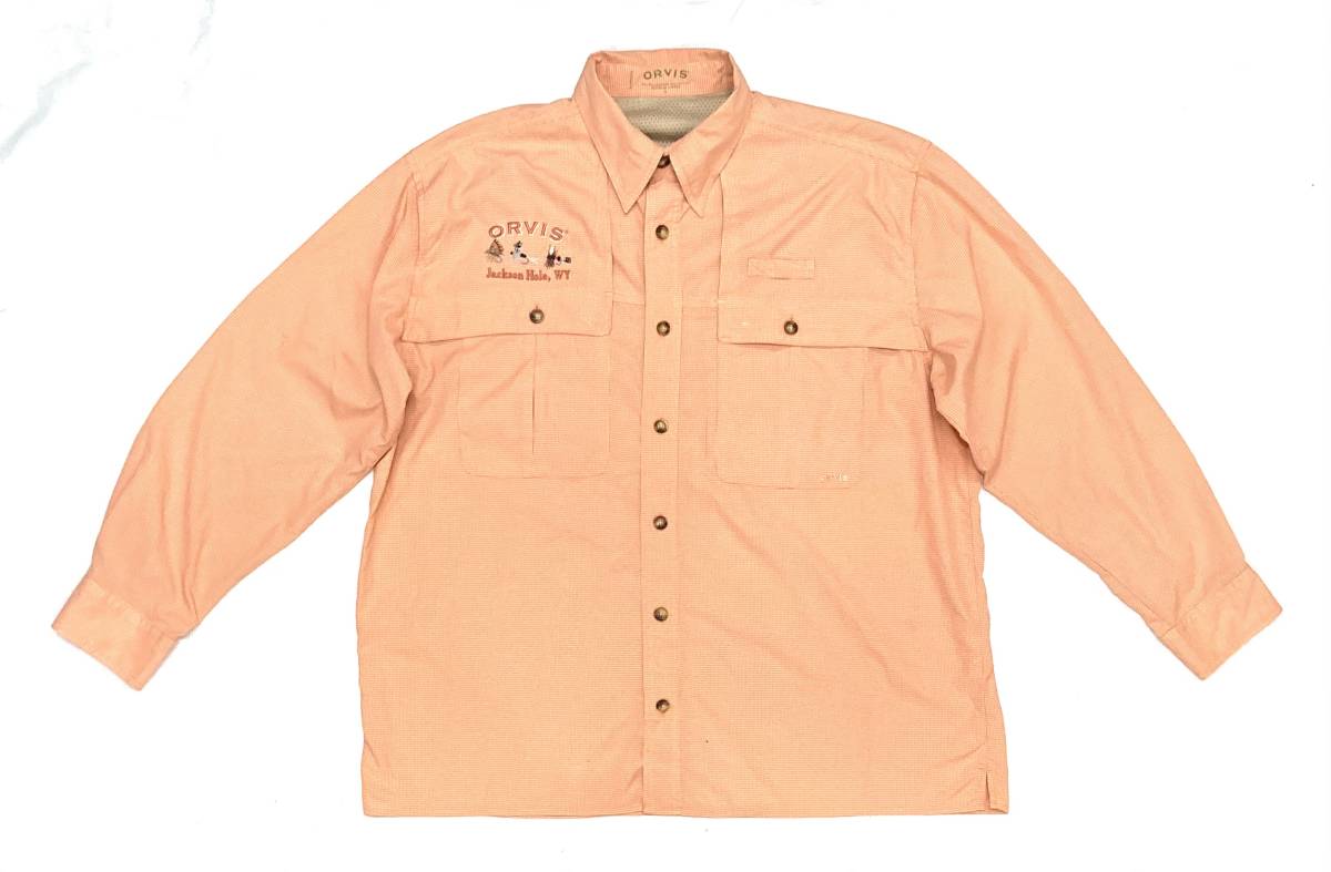 ORVIS フィッシング シャツ ギンガムチェック L アウトドア 釣り オービス拍卖