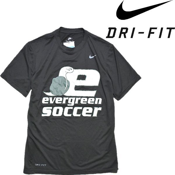 1点物◆ナイキNIKEドライフィット黒ハイテク素材Tシャツ古着メンズMLレディースOKアメカジ90sストリート/スポーツ半袖ドライTシャツ559449拍卖