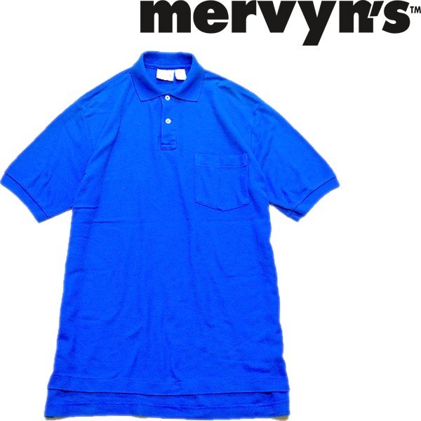 1点物◆マーヴィンズ半袖ポケットポロシャツ古着メンズMLレディースOKアメカジ90sストリート/スポーツMixブランド中古Tシャツ青水色559416拍卖