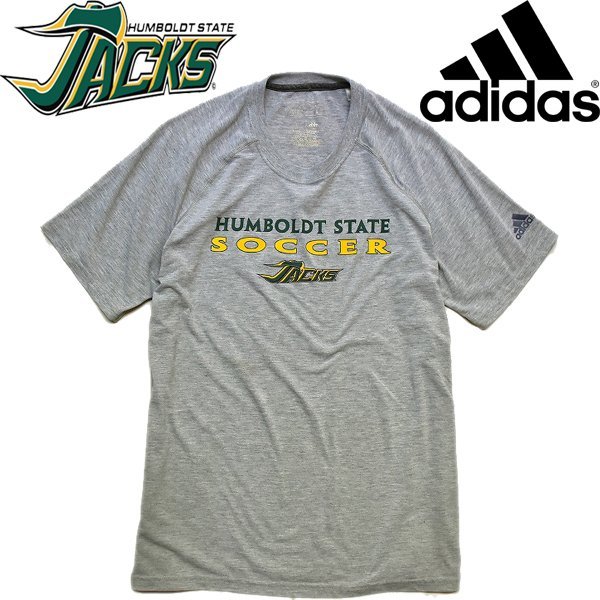 1点物◆アディダスJACKSフンボルト大学ハイテク素材Tシャツ古着メンズMLレディースOKアメカジ90sストリートスポーツ半袖ポロシャツ559531拍卖