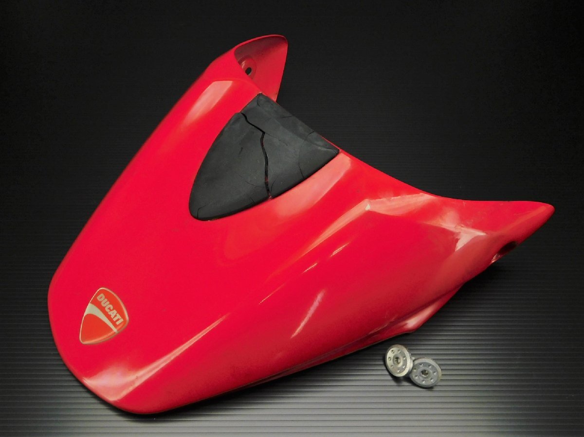 100【評価A】ドゥカティ M696A 純正 シングルシート テール カウル 赤レッド 595.3.098.1A エンブレム ロゴ シール付 DUCATI MONSTER M696拍卖