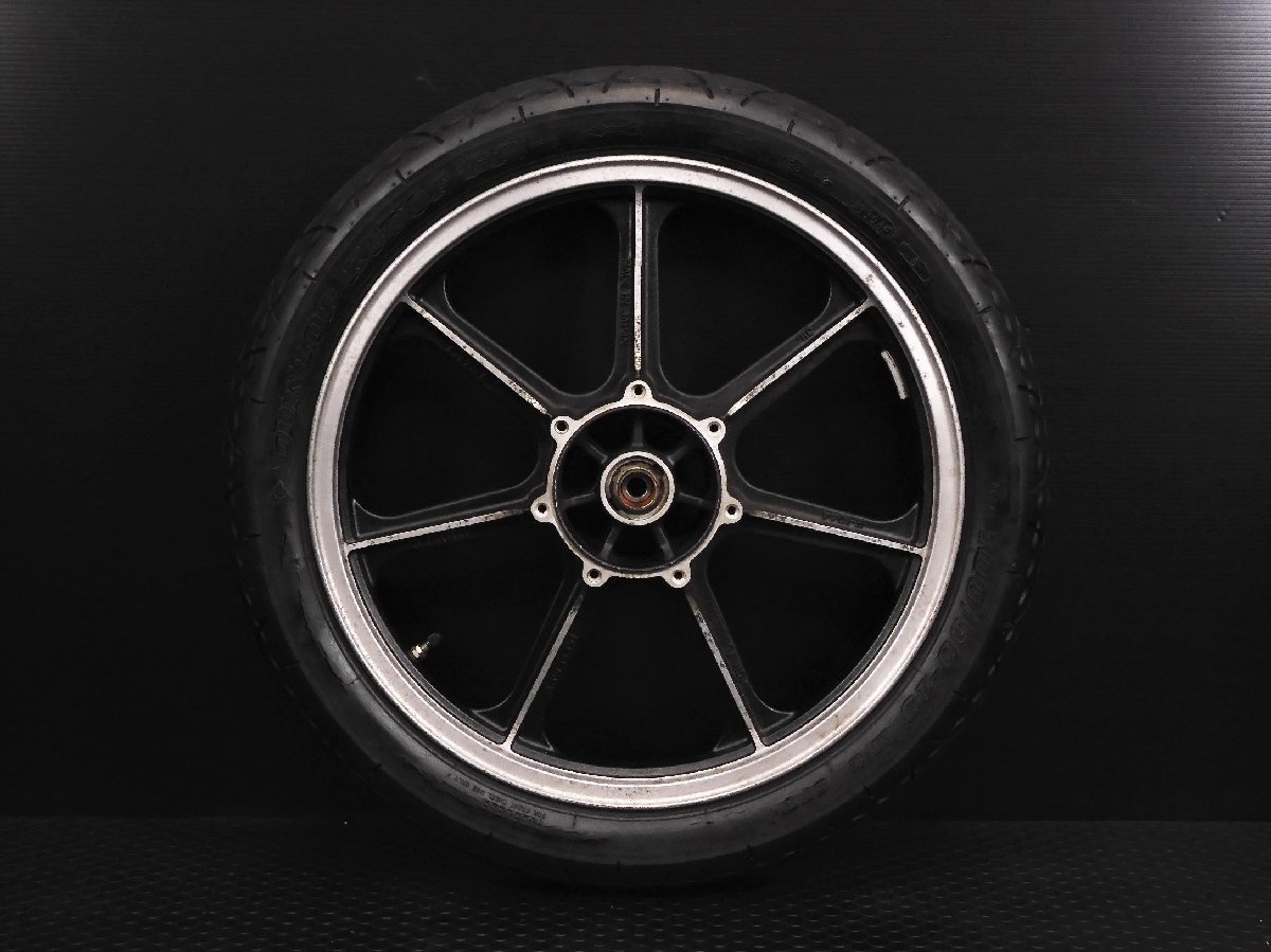 160【評価A】Z750スペクター 当時物 実動 純正 フロント ホイール MT1.85×19 タイヤ 100/90-19 57V Z750GP Z750FX kawasaki GT750 Z750GT拍卖