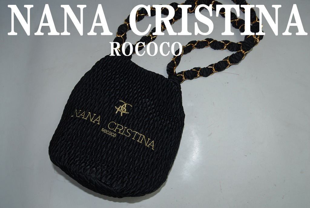 DSC3223★驚愕の1000円~完全売り切り!NANA CRISTINA 黒/金/洗練されたフォルム!永遠ベストセラー!ストリート大本命!ショルダー/バッグ拍卖