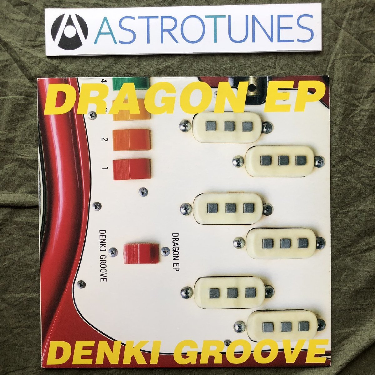 美盤 良ジャケ 1995年 電気グルーヴ Denki Groove LPレコード ドラゴン EP Dragon EP テクノ Techno Electro 石野卓球 ピエール瀧拍卖