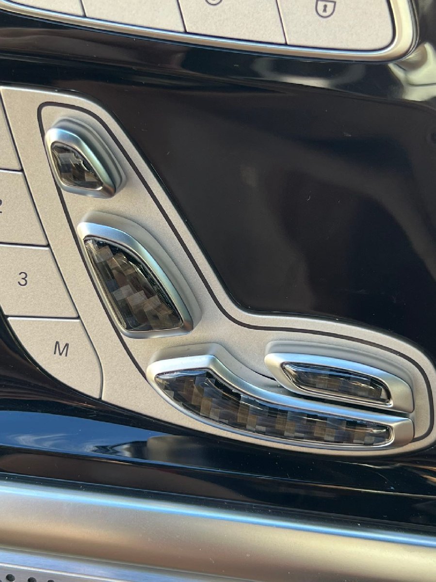 スポーティ全開♪ ベンツ カーボン ルック シートスライダー スイッチ カバー W213 E220d オールテレイン ローレウスエディション 拍卖