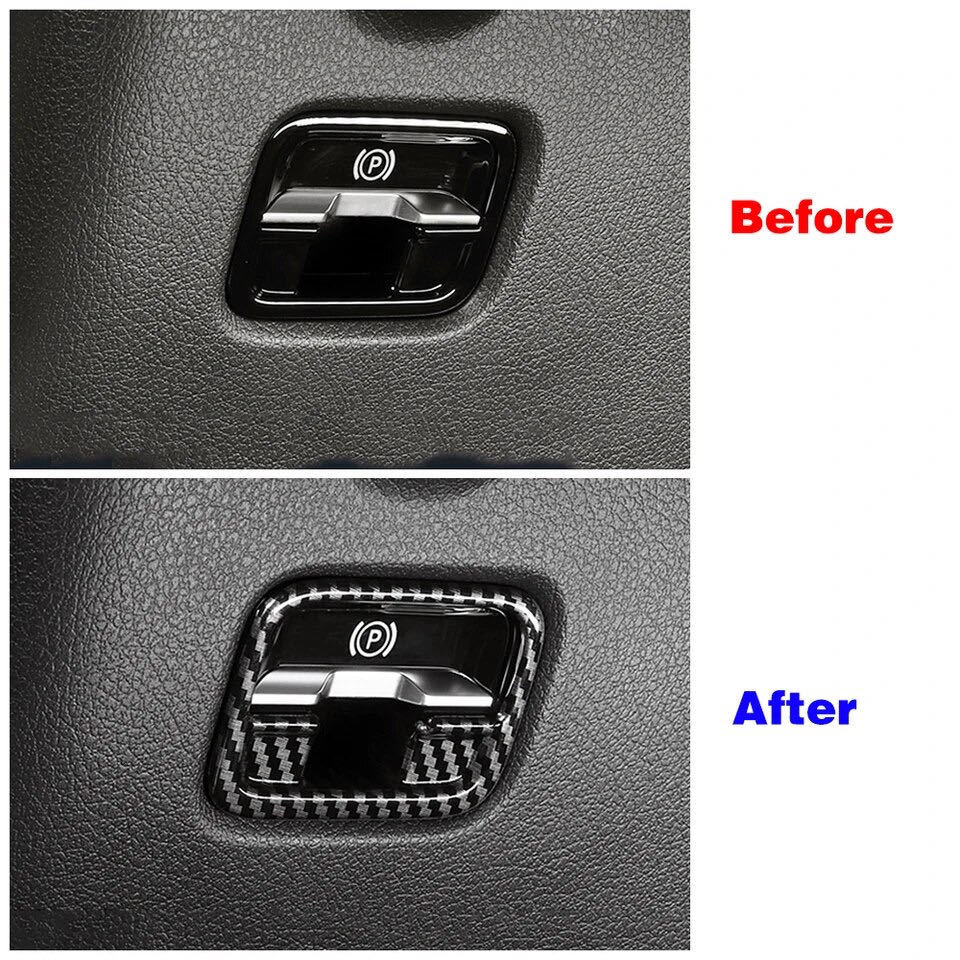 スポーティ全開♪ カーボン ルック パーキング ブレーキ パネル カバー メルセデス ベンツ W206 C180 C200 C220d C43 Cクラス セダン拍卖