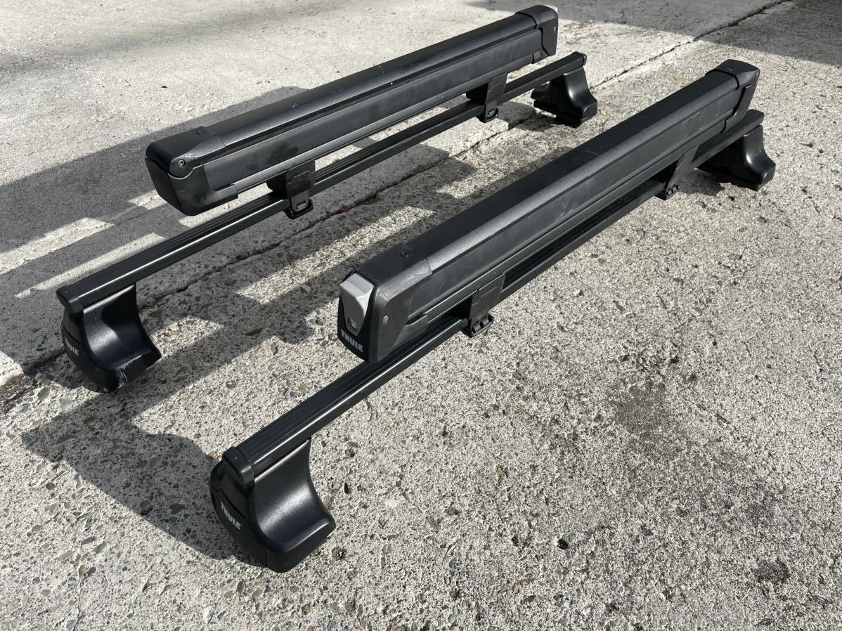 185サーフ THULE スーリー ベースキャリア ルーフバー スノボーキャリア ルーフフット 3点セット拍卖