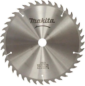 マキタ 260mm×2.4mm×40P 一般木工用チップソー A-05773×1枚拍卖