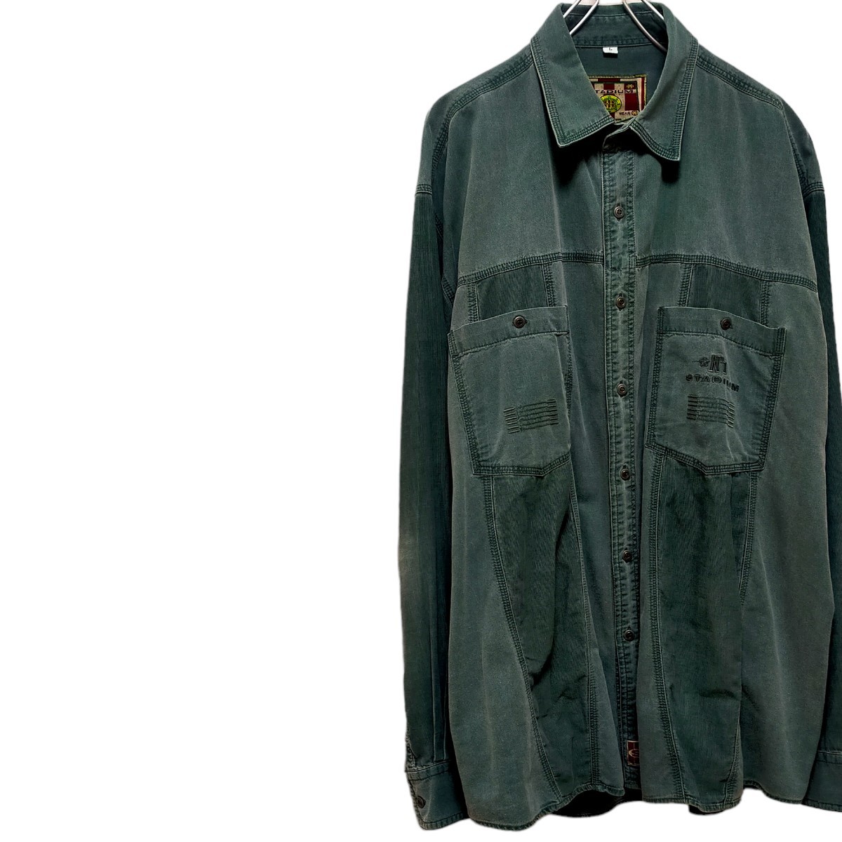 古着 stadium 長袖シャツ コーデュロイシャツ ヴィンテージ 90s拍卖