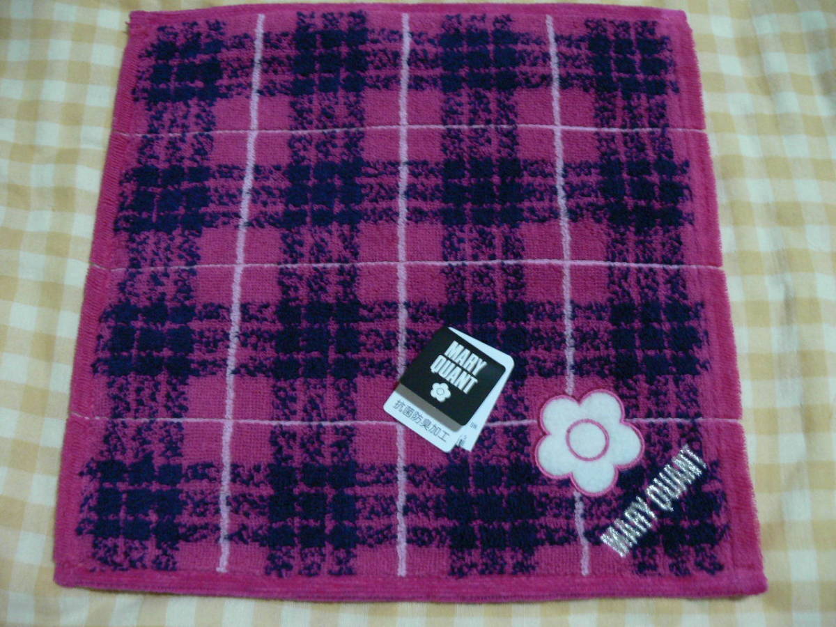新品未使用 マリークワント タオルハンカチ デイジー ピンク拍卖