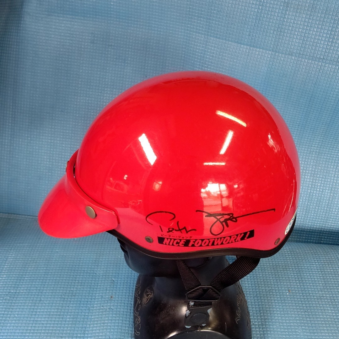 ホンダ純正 ピーターフォンダ サイン入り 半帽 オバヘル 新品 当時物 希少 タクト ロードパル イブ カレン ハミング モンキー ゴリラ カブ拍卖