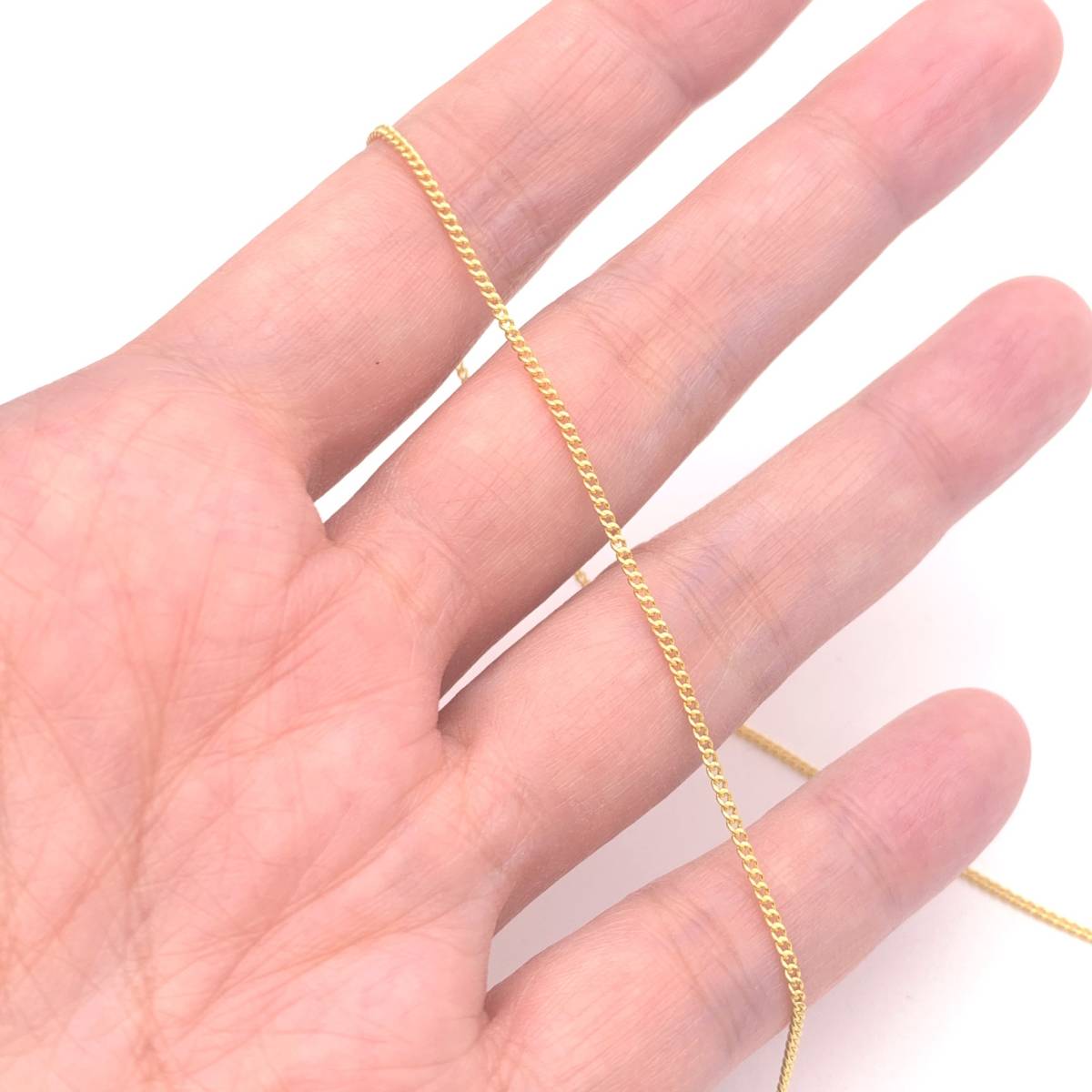 S035-G ニッケルフリー 極細 喜平チェーン 真鍮 ゴールド 2mm×1mm 2メートル拍卖