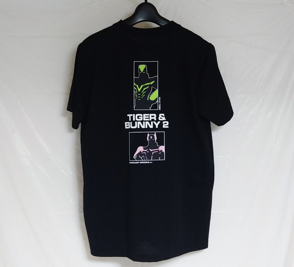 TIGER&BUNNY 2 タイガー&バニー2 タイバニ バックプリント Tシャツ ブラック メンズ Mサイズ拍卖
