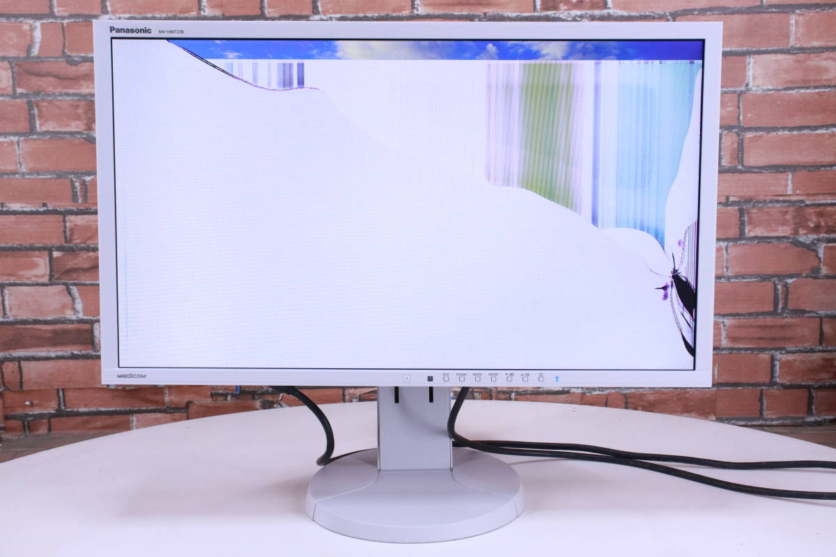 ジャンク品 パナソニック 23型液晶ディスプレイ MV-HMT23B 接続3系統 液晶割れ 部品取り商材 EIZO(ナナオ)のOEM製品■(F7548)拍卖