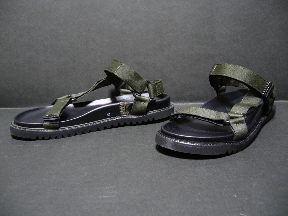 【 送料無料・新品・未使用 】 定価¥14,289 LUCA IACHINI ルカイアキーニ STRAP SANDAL ストラップサンダル BM/600 カーキ 43(27.5cm)拍卖