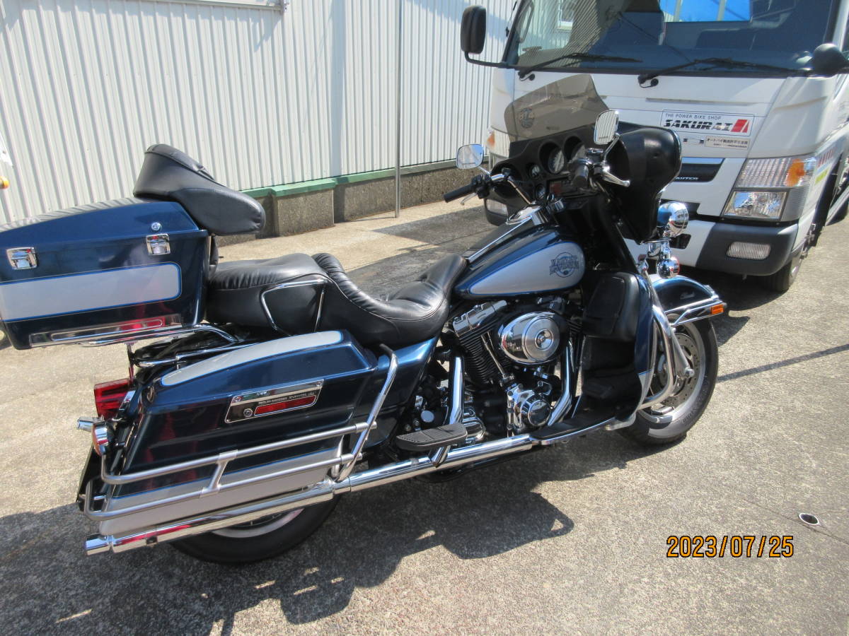 売切り希少なキャブ美車 綺麗なハーレーダビットソン/FLHTC1450 返納書付 走行確認済エンジン実働 機関OK 前後タイヤ+Dベルト新品(画SS)拍卖