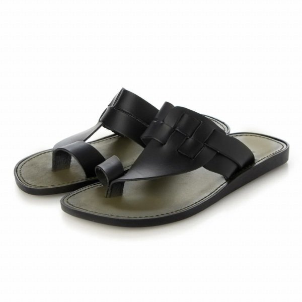 40mk 全国送料無料 サンダル メンズ レザー 日本製 徳島 トングサンダル おしゃれ 国産 レザーサンダル 皮サンダル 本革 2トーンカラー拍卖