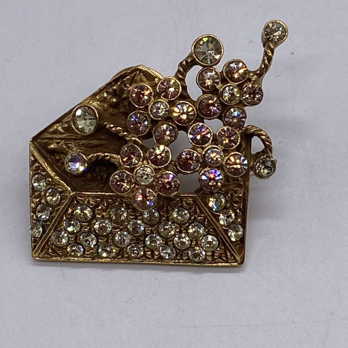 Leilian レリアン ピンブローチ 花籠 花 かご ゴールドカラー ⑥ no.71拍卖