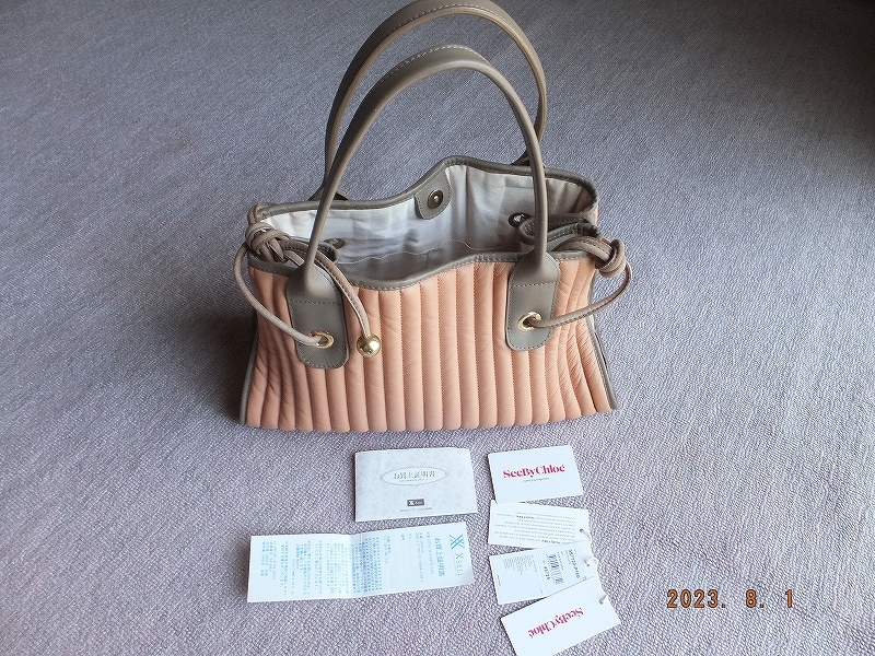 See By Chlo 一部象皮使用 手提げバッグ 新品同様拍卖