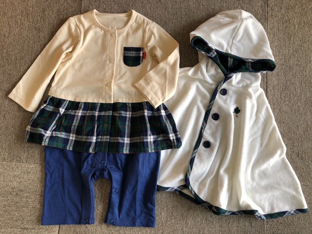 ★新品ホットビスケッツレイヤードカバーオール&タオルケープセット80★贈り物プレゼント拍卖