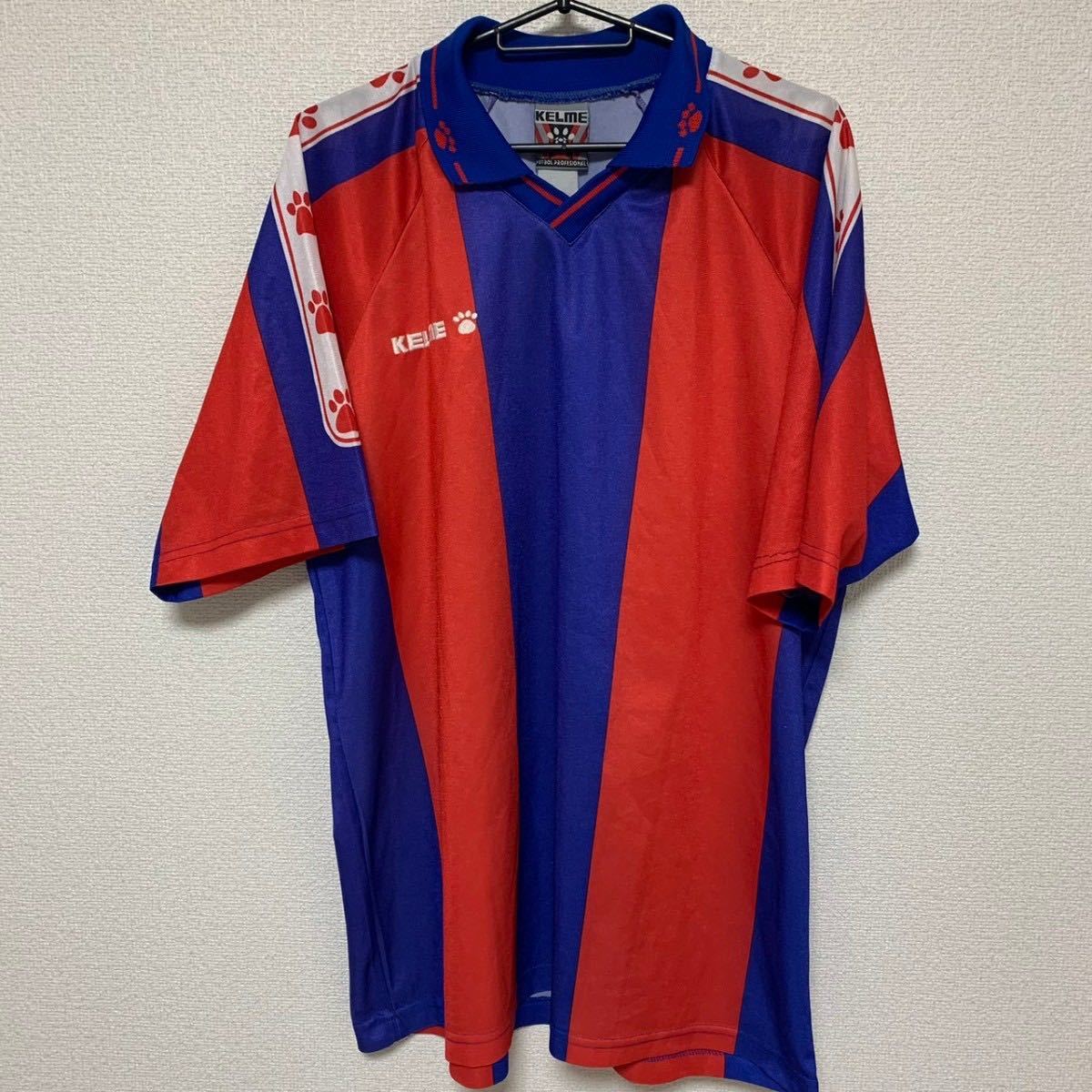 ★【XL相当】KELME 半袖 プラクティスシャツ ケルメ サッカー フットサル スペイン ヴィンテージ スポーツウェア拍卖