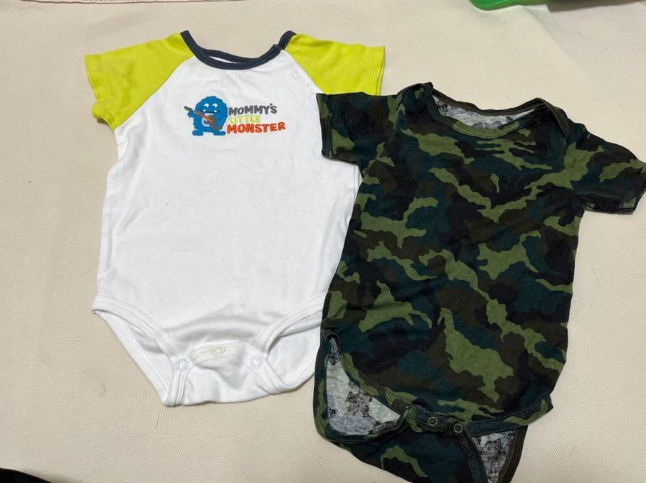 カーターズ 18ヶ月 迷彩 70 二枚セットつなぎ ロンパース拍卖