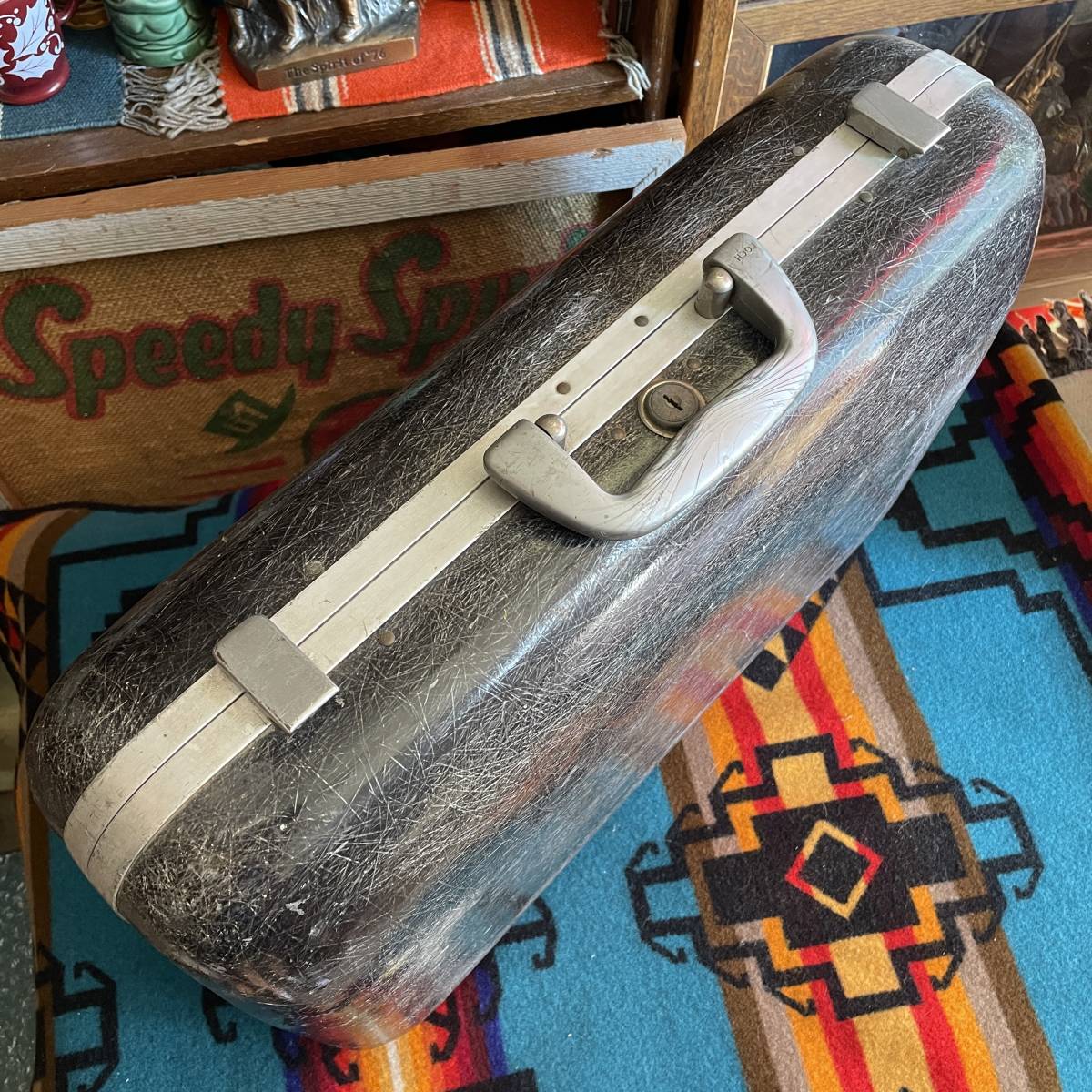 希少品!50's アメリカアンティーク ファイバーアタッシュケース USAヴィンテージ/40's60's古着旅行ロカビリー紳士カリフォルニア書斎拍卖
