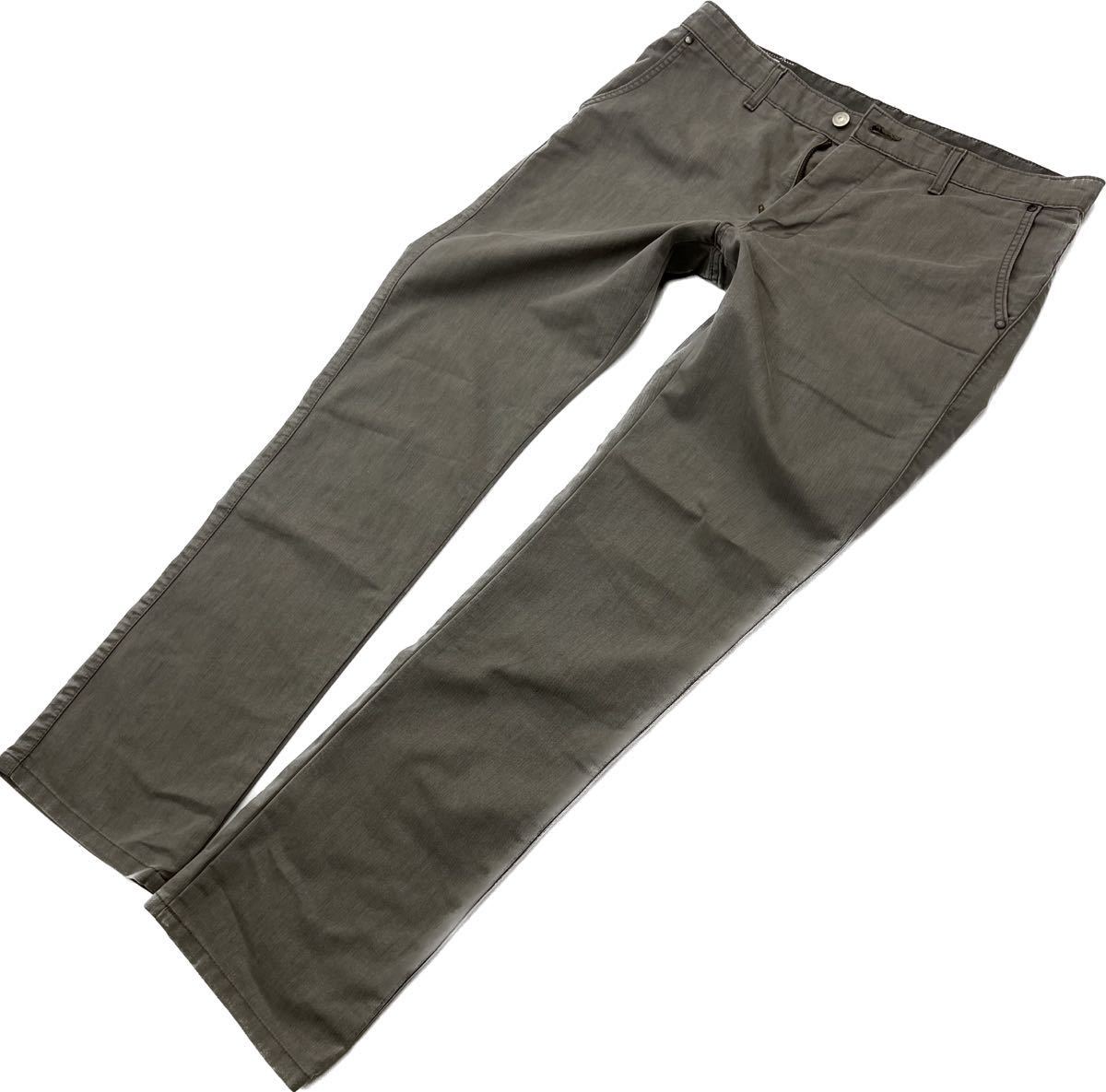 EDWIN ☆ 春夏 クールフレックス ストレッチ コットン パンツ グレー W35 大人カジュアル アメカジ ストリート 日本製 エドウィン■JS651拍卖