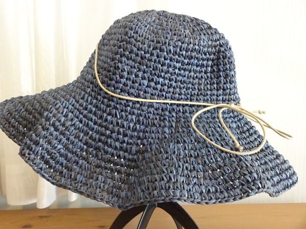 + マックハウス +レディース・婦人用 つば広ハット ペーパーハット サイズ57cm〜59cm キャップ 帽子拍卖