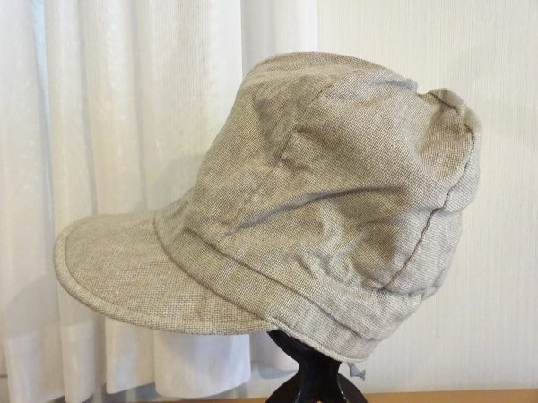 ∨ QUEENHEAD ∨レディース・婦人用 つば広ハット スタイル帽子 灰色帽子 サイズ57・5cm〜59・5cm キャップ 帽子拍卖