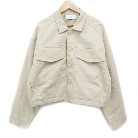アズールバイマウジー AZUL by moussy CPOジャケット 中綿 ミドル丈 総裏地 シングルボタン S ベージュ /FF20 ■MO レディース拍卖