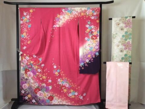 411 振袖3点セット(オーダーで仕立てたお振袖です。)拍卖