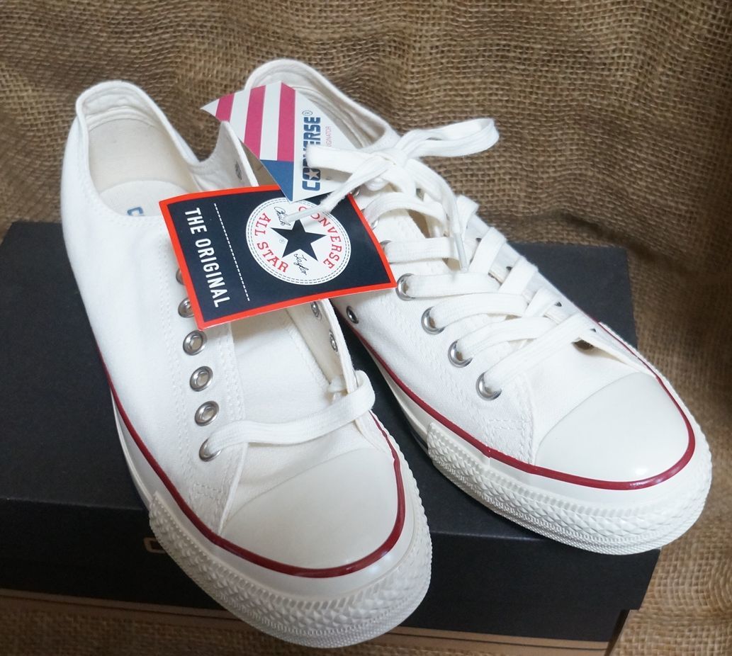 新品 Converse ALL STAR US COLORS OX 白 1SC329 US8.5 JP27㎝ コンバースオールスターUSカラーズ拍卖